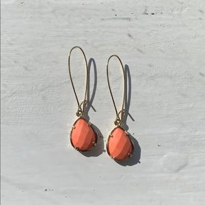 Coral Teardrop Kendra Scott Earrings